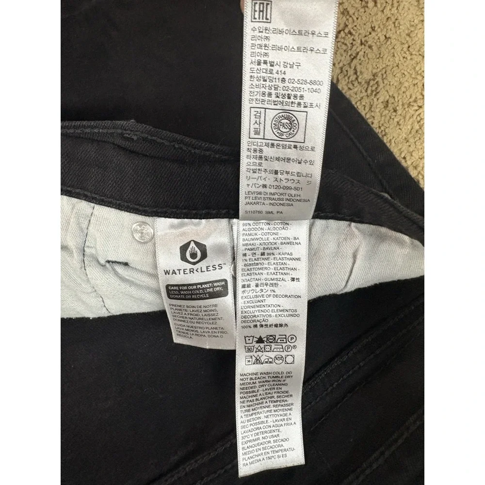 Levis 541 Jeans Men 46x30 Black Straight Leg Mid-Rise Casual